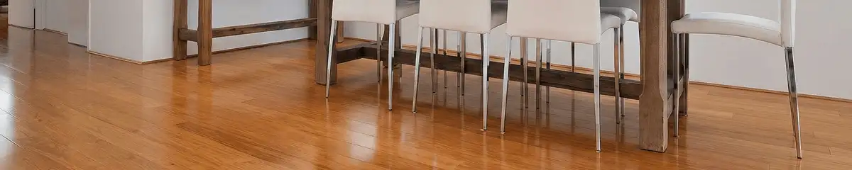 Professionally installed and refinished bamboo flooring in a residential home, showcasing smooth finish and natural wood tones in Oklahoma City, OK
