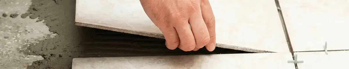 Professional installing ceramic tile floors in Oklahoma City, OK