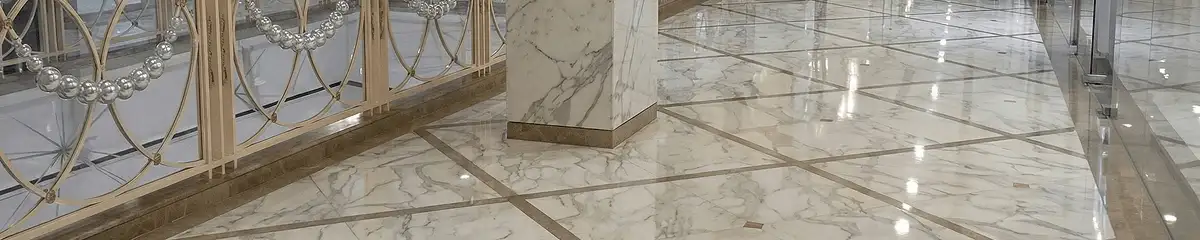 Beautiful marble floor professionally installed in Oklahoma City, OK